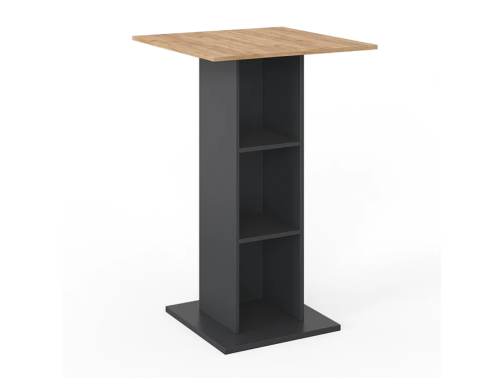 Table de bar anthracite 70x70x109 rodeo
