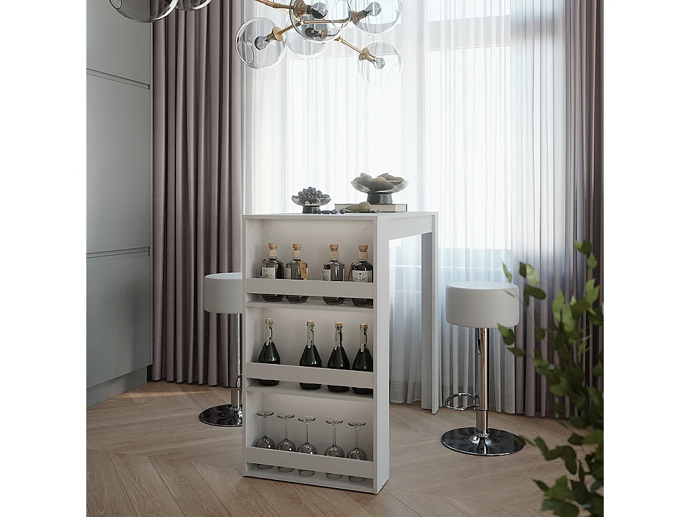 Set de table de bar blanc 57x117x106 repose