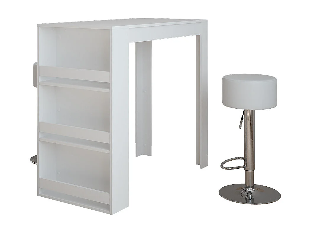 Set de table de bar blanc 57x117x106 repose