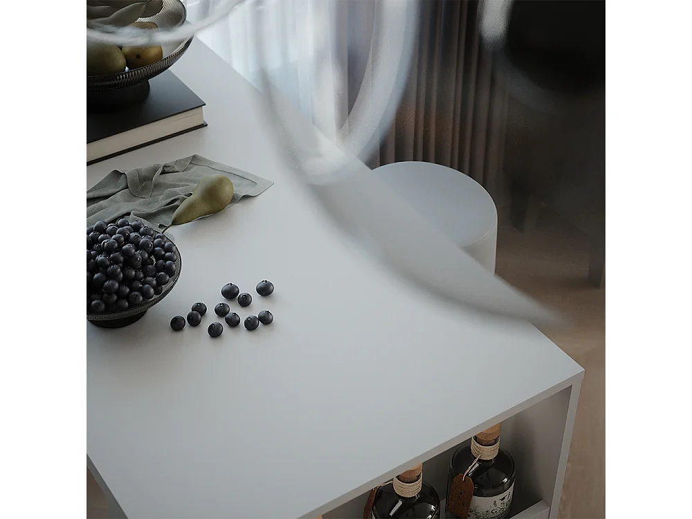 Set de table de bar blanc 57x117x106 repose