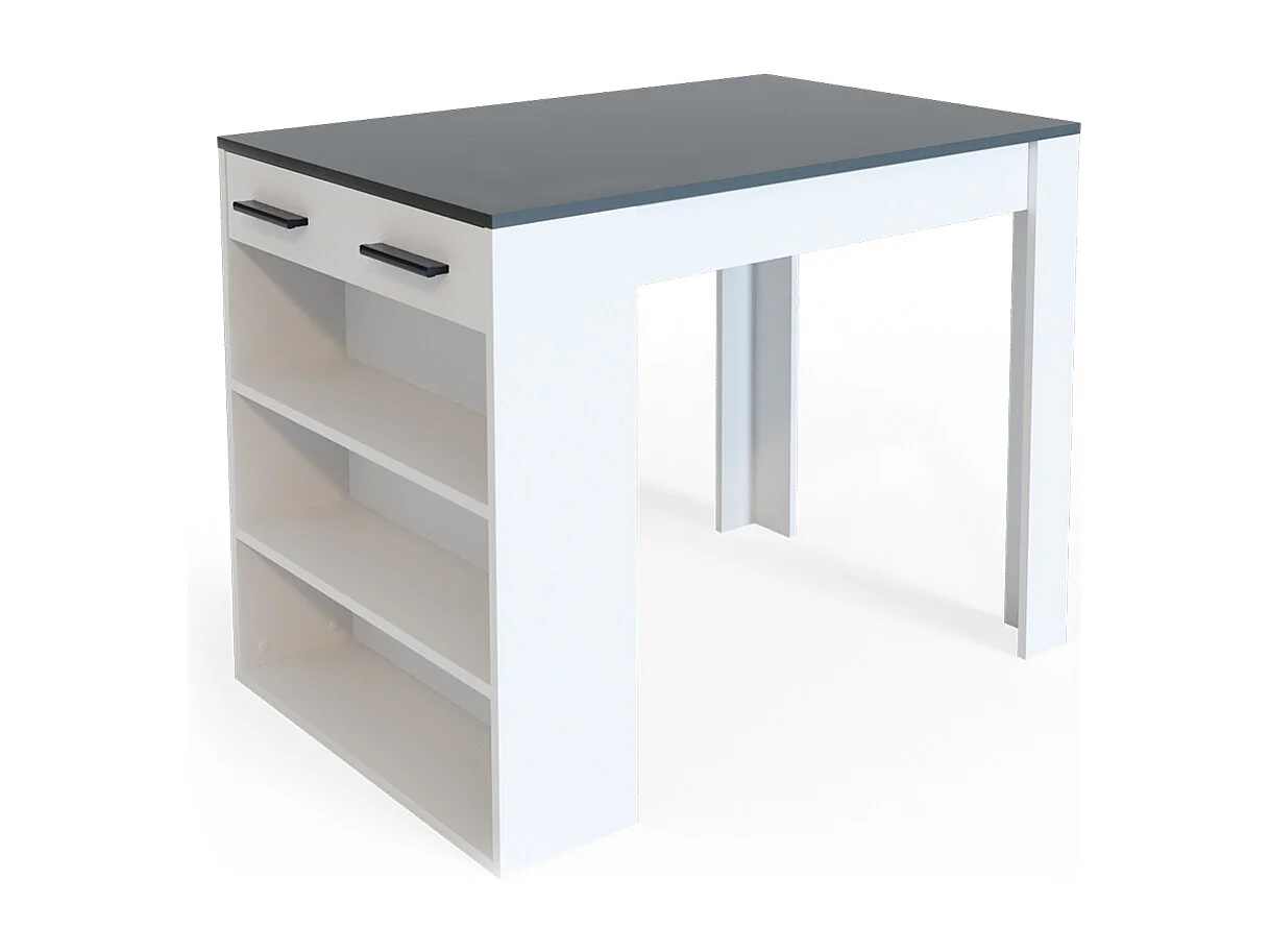 table de salle à manger anthracite/blanc 67x100x77.5 repose