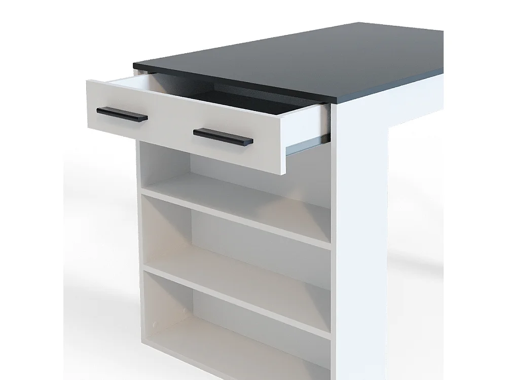 table de salle à manger anthracite/blanc 67x100x77.5 repose