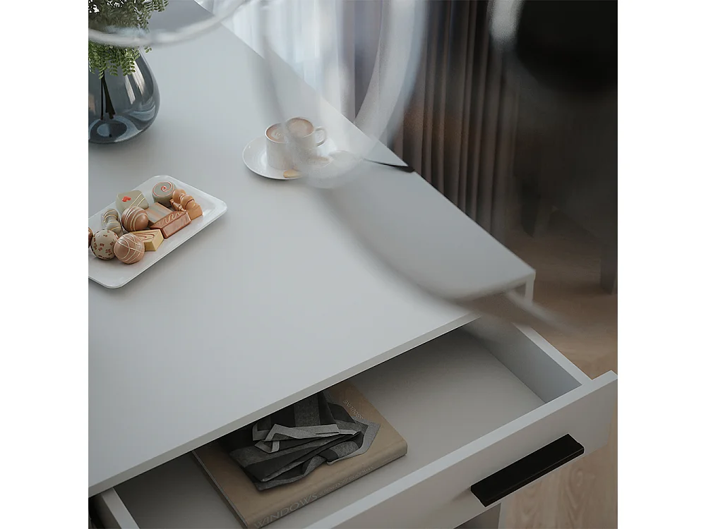 Table de bar blanc 67x100x106 repose