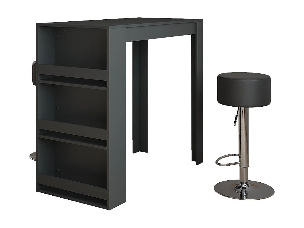 Set de table de bar anthracite 57x117x106 repose