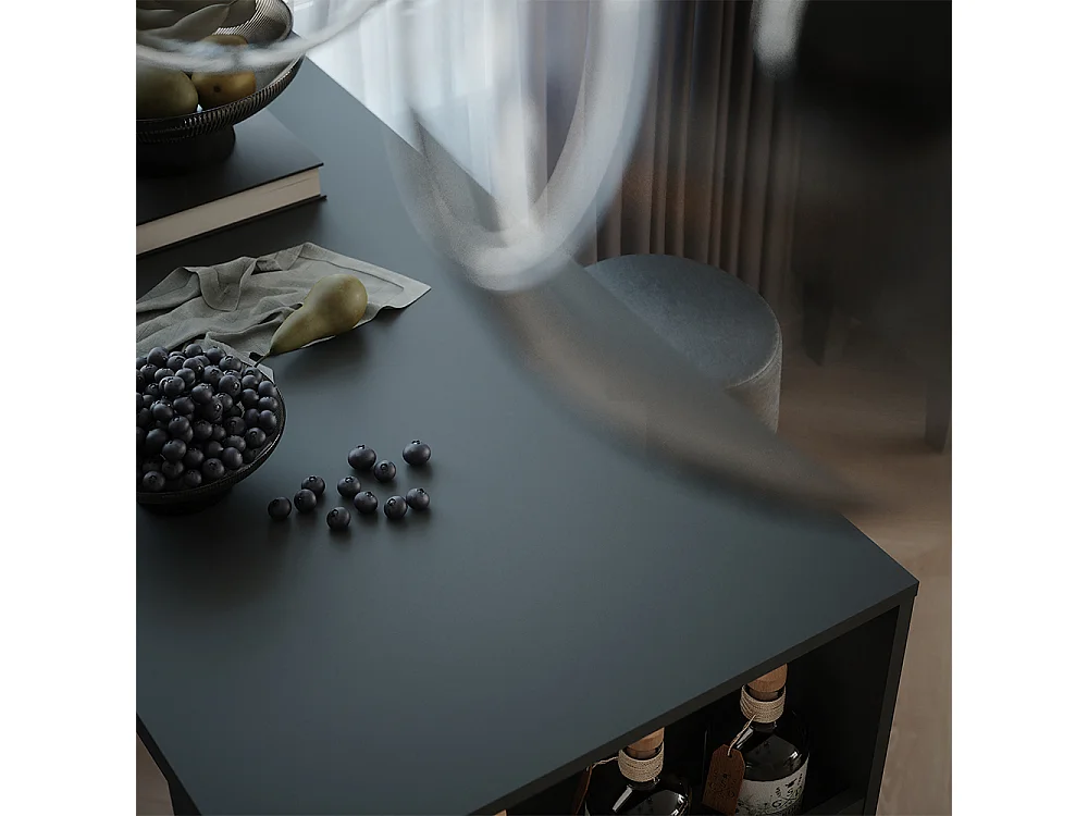 Set de table de bar anthracite 57x117x106 repose