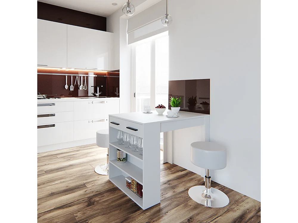 Esstisch-Set weiß 67x100x77.5 repose