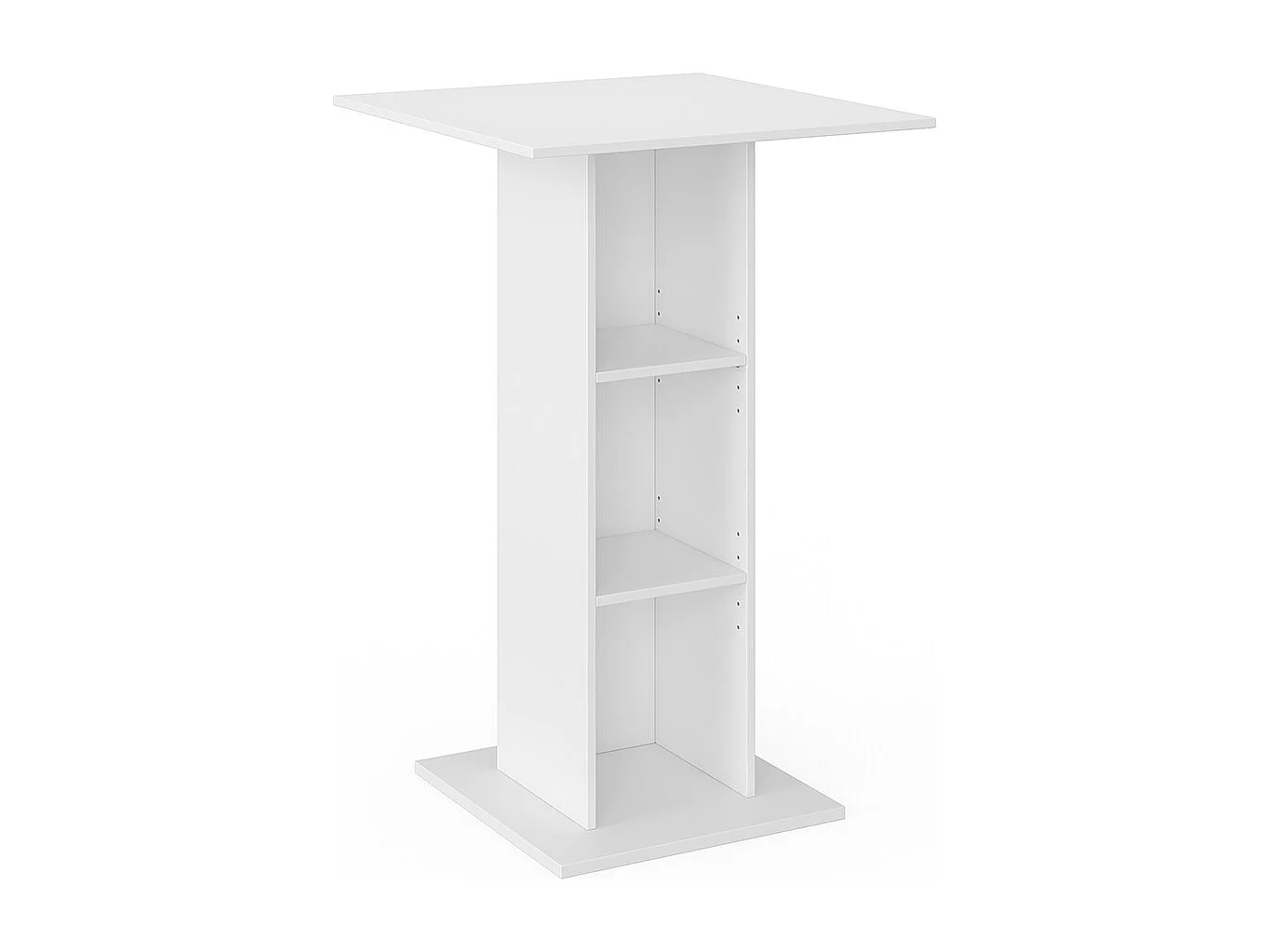 Table de bar blanc 70x70x109 rodeo