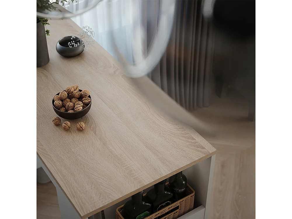 Tavolo da bar bianco/sonoma 45x110x106 repose