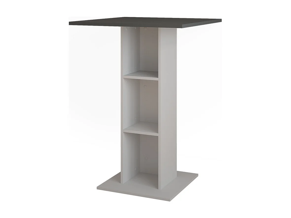 Table de bar anthracite/blanc 75x75x106 repose