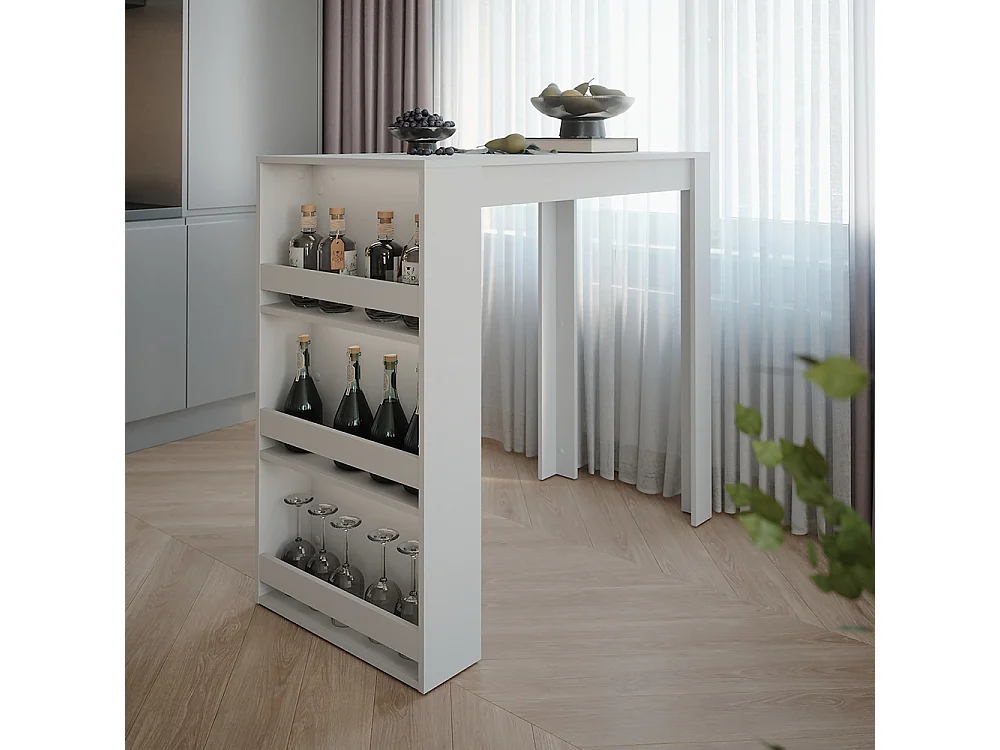 Tavolo da bar bianco 57x117x106 repose