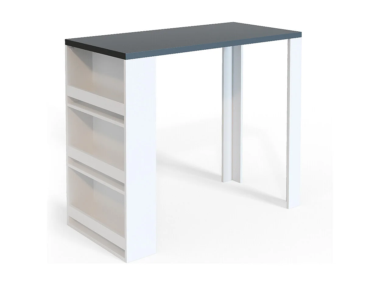Tavolo da bar bianco/antracite 57x117x106