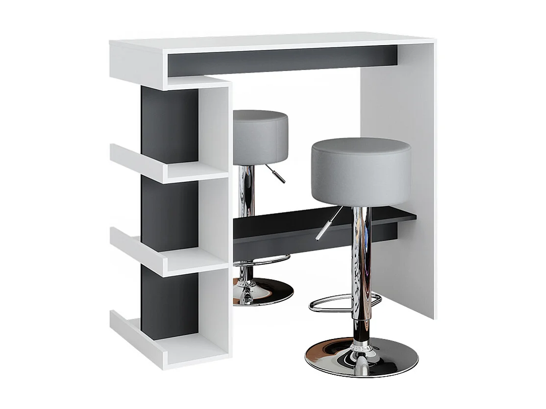 Set de table de bar blanc 108x50x103 dana