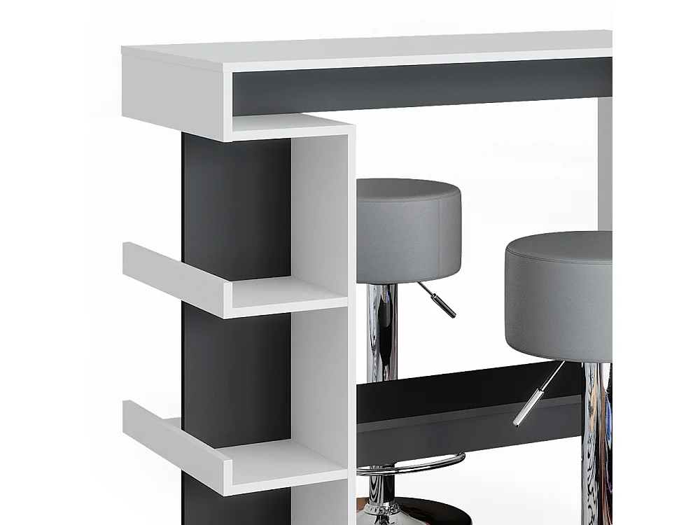 Set de table de bar blanc 108x50x103 dana