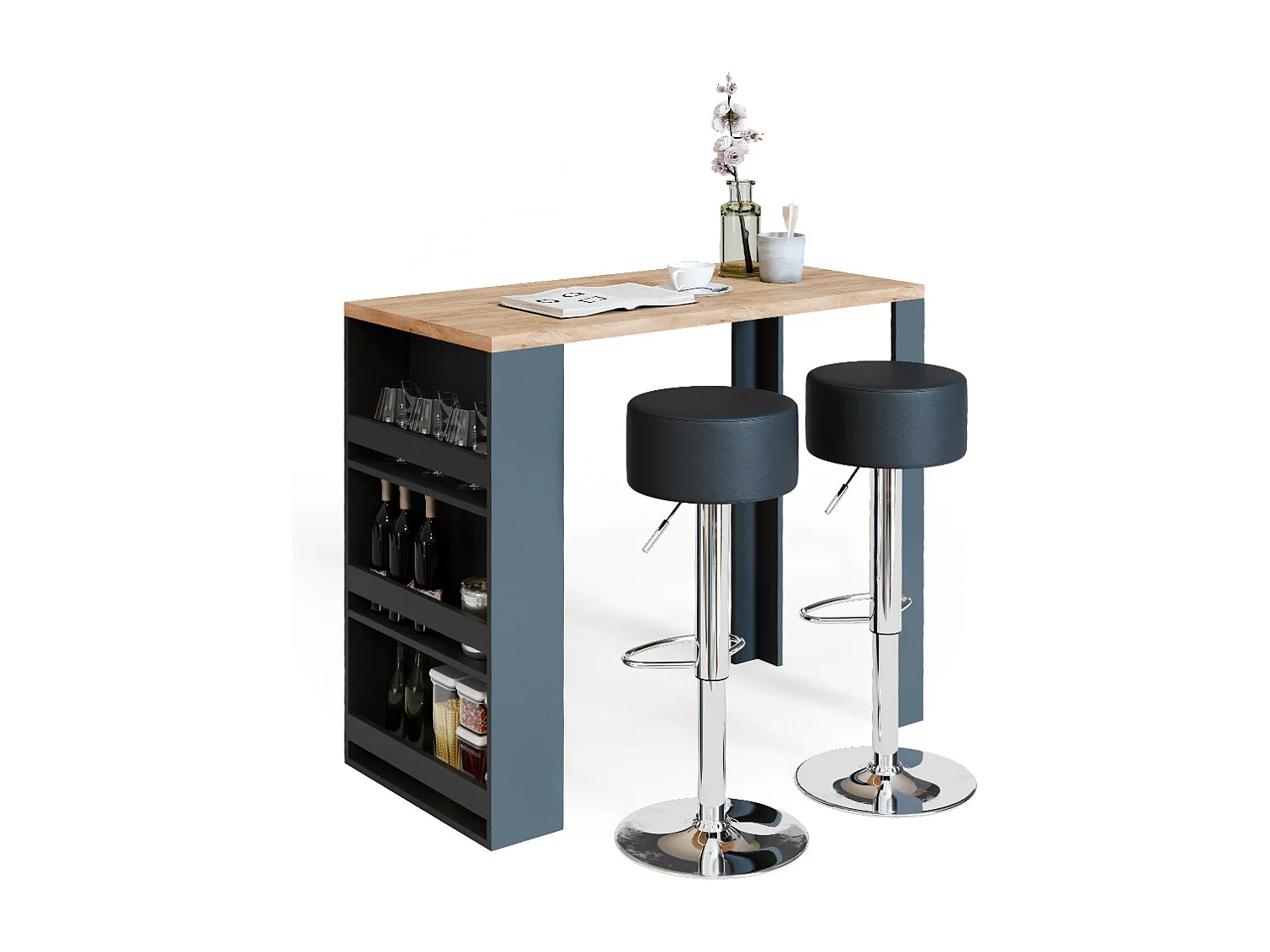 Bar table oak 57x117x106