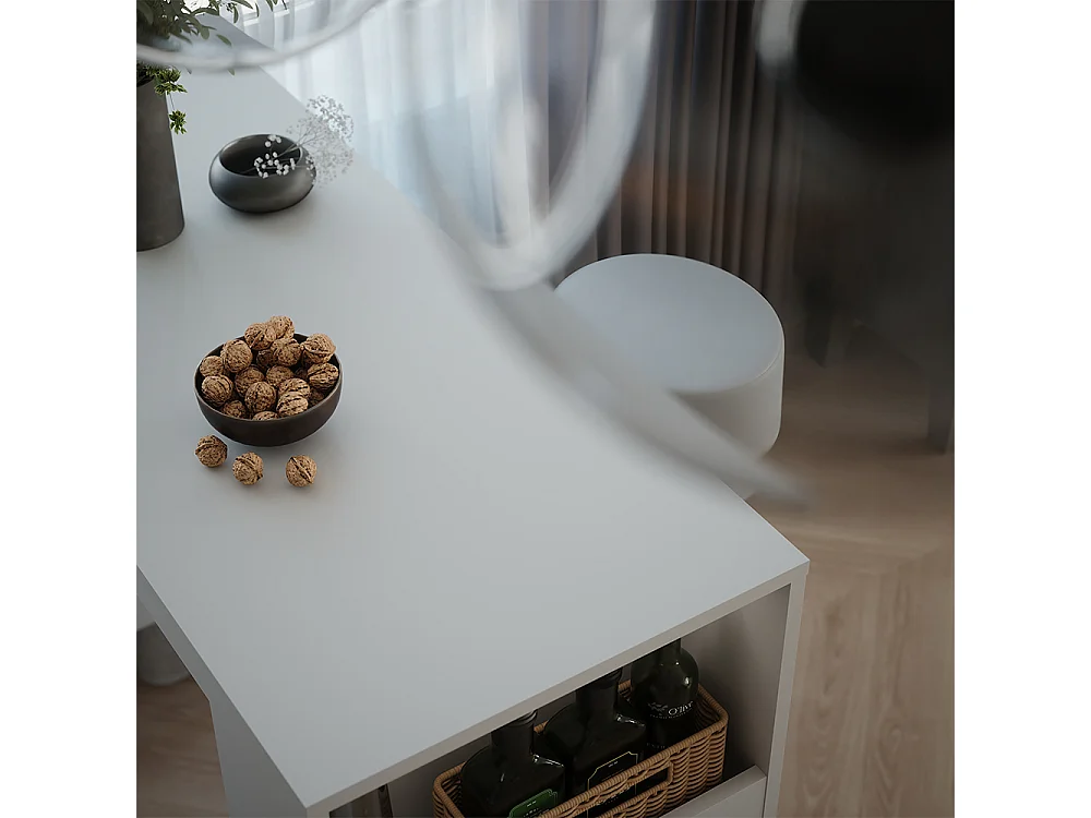 Set de table de bar blanc 45x110x106 repose
