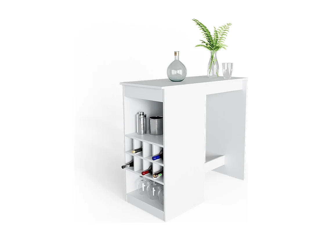 Table de bar blanc 115x50x104.6 ross