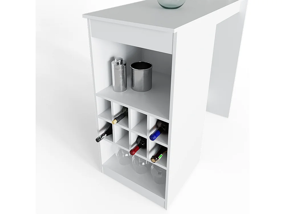 Table de bar blanc 115x50x104.6 ross