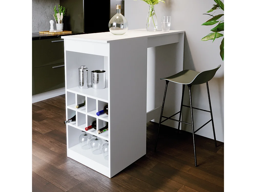 Table de bar blanc 115x50x104.6 ross
