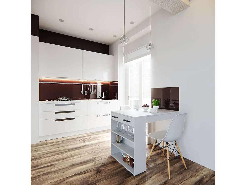 Tavolo da pranzo bianco 67x100x77.5 repose