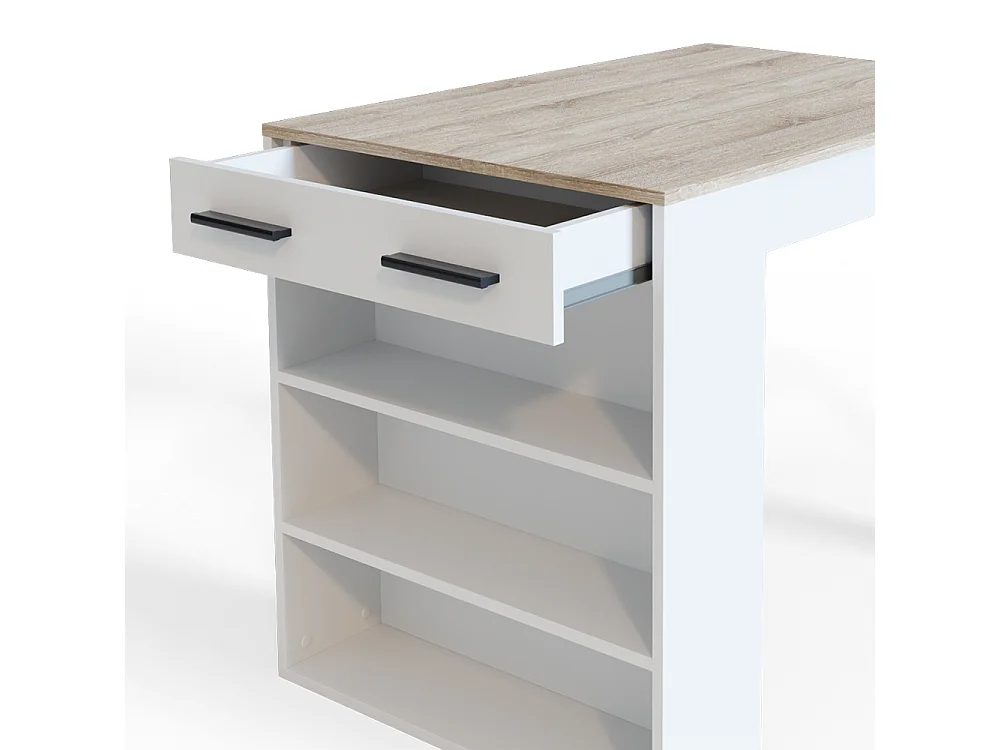 Esszimmertisch sonoma/weiß 67x100x77.5 repose