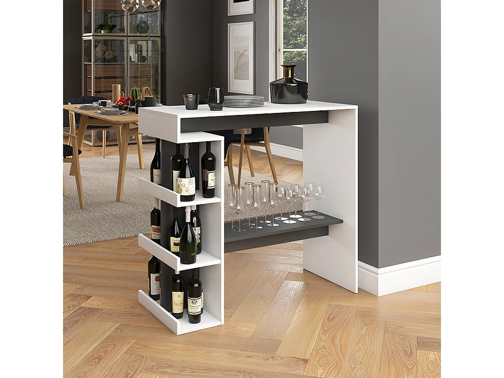 Tavolo bar alto bianco 108x50x103 dana