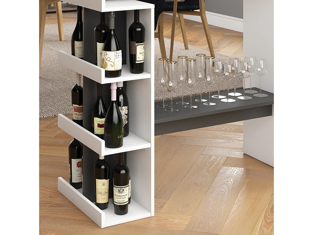 Tavolo bar alto bianco 108x50x103 dana