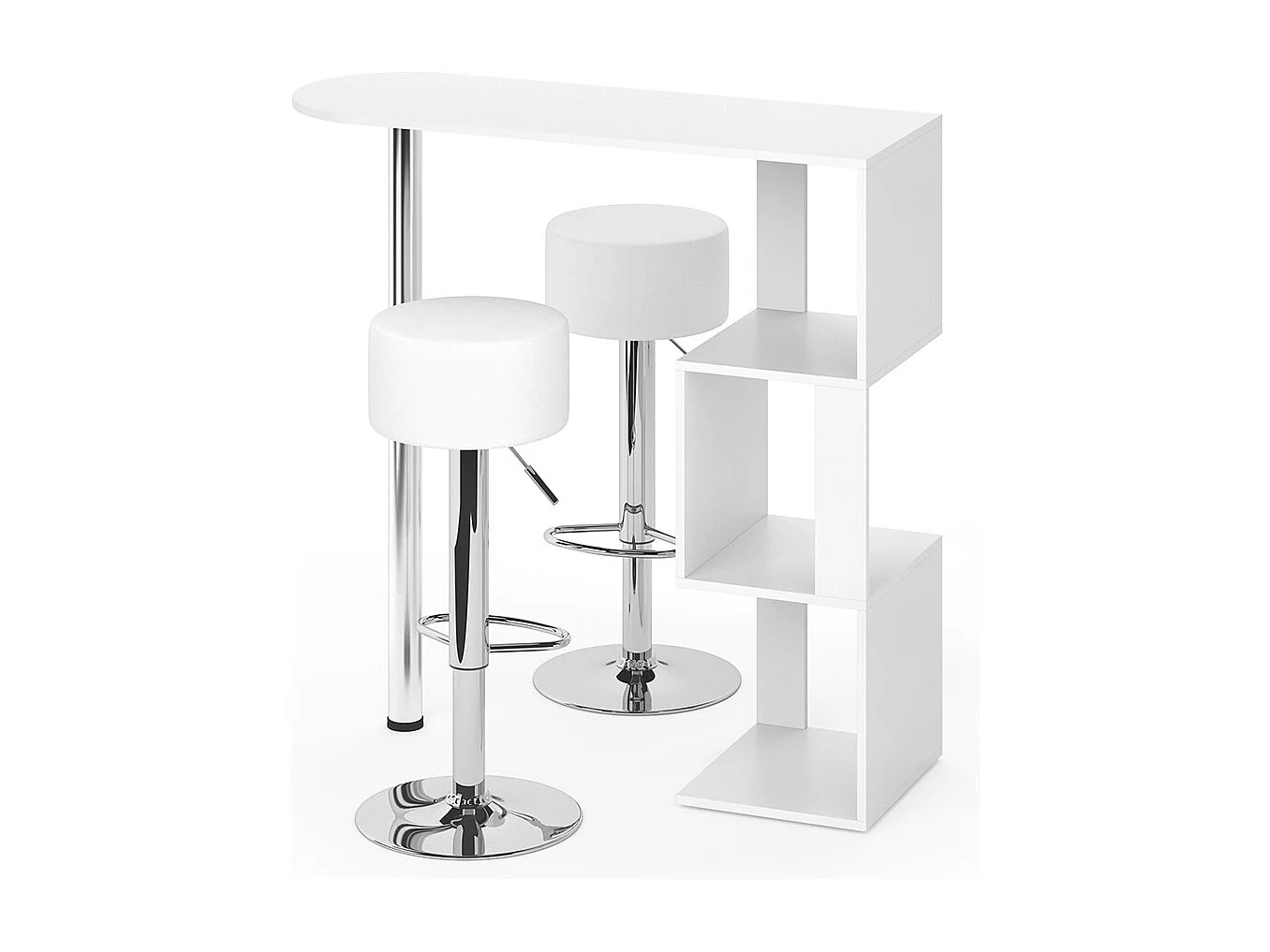 Ensemble de table de bar blanc 113x39.8x111.8 vincent