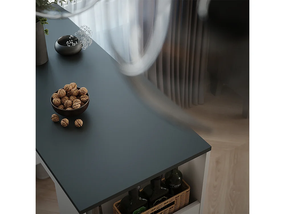 Tavolo da bar bianco/antracite 45x110x106 repose