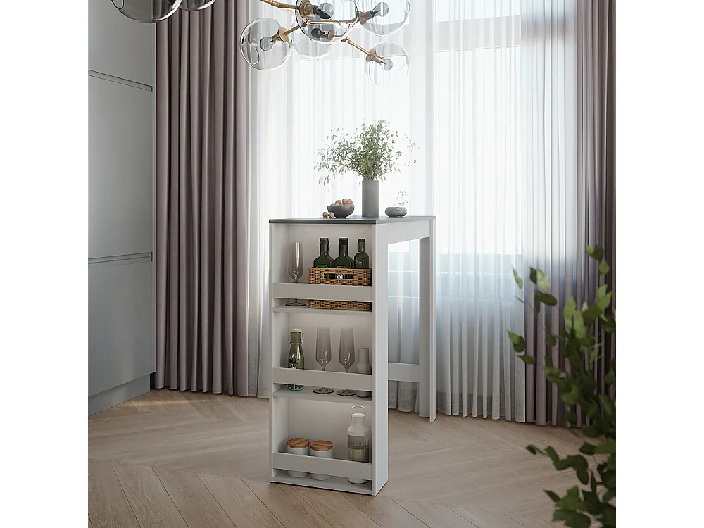 Bartisch branco/antracite 45x110x106 repose