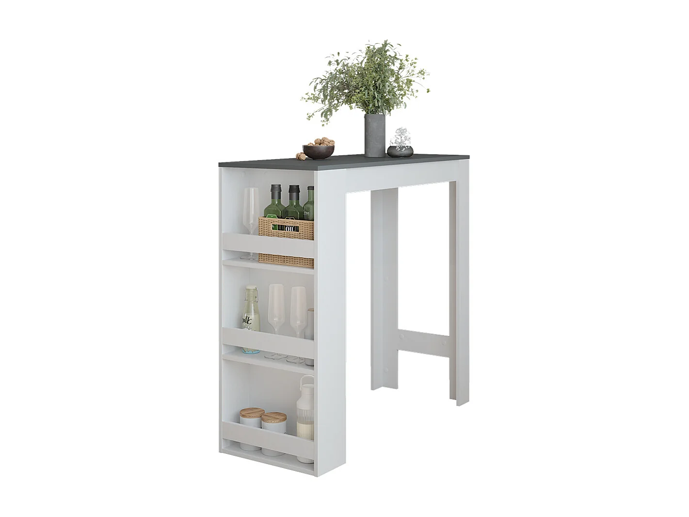 Bartisch branco/antracite 45x110x106 repose