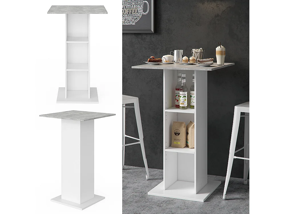 Table de bar béton 70x70x109 rodeo