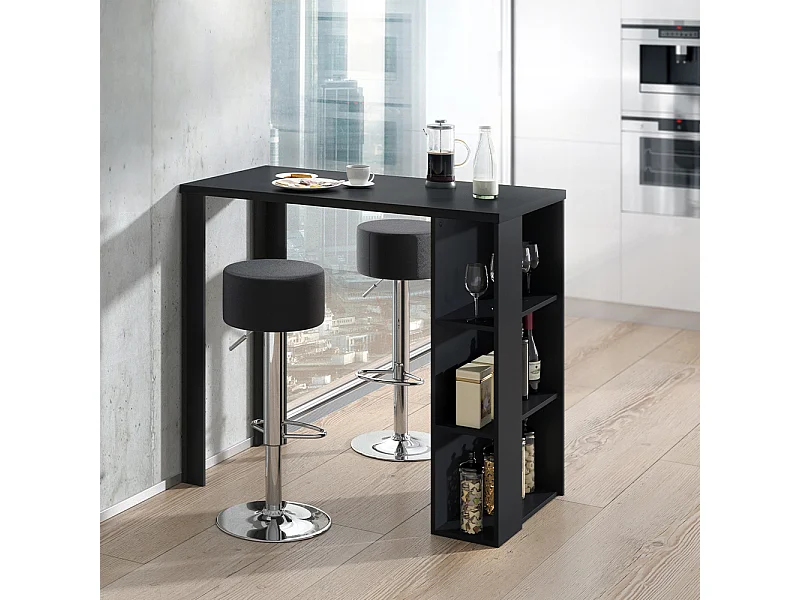 Bartafel set zwart 120x60x105.6 noel