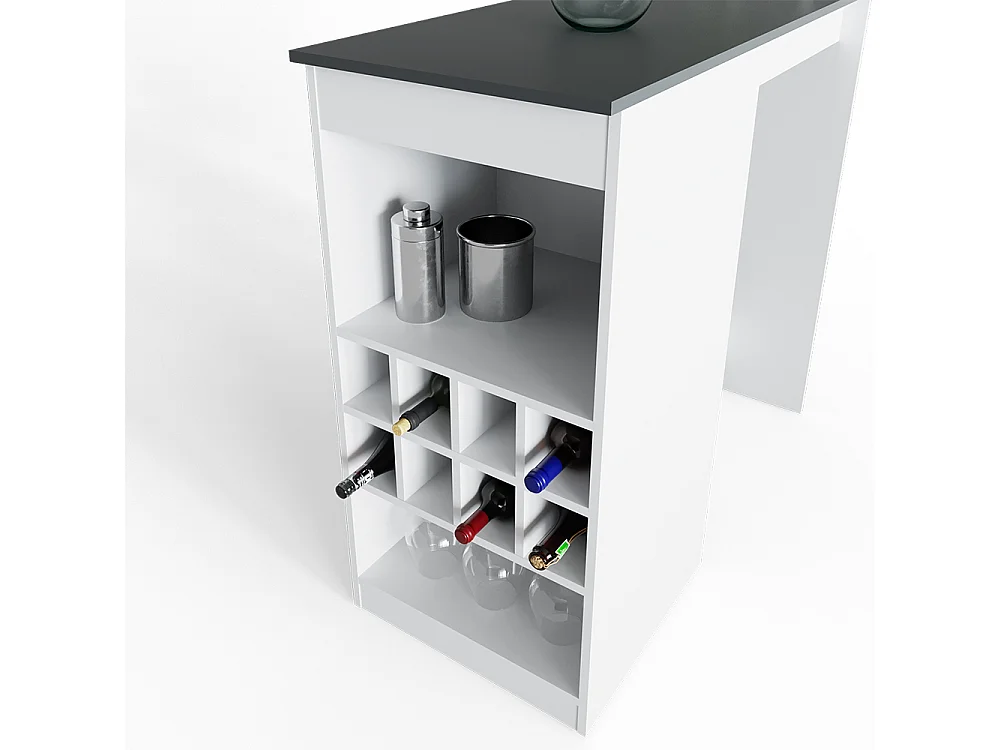 Tavolo bar alto bianco/antracite 115x50x104.6 ross