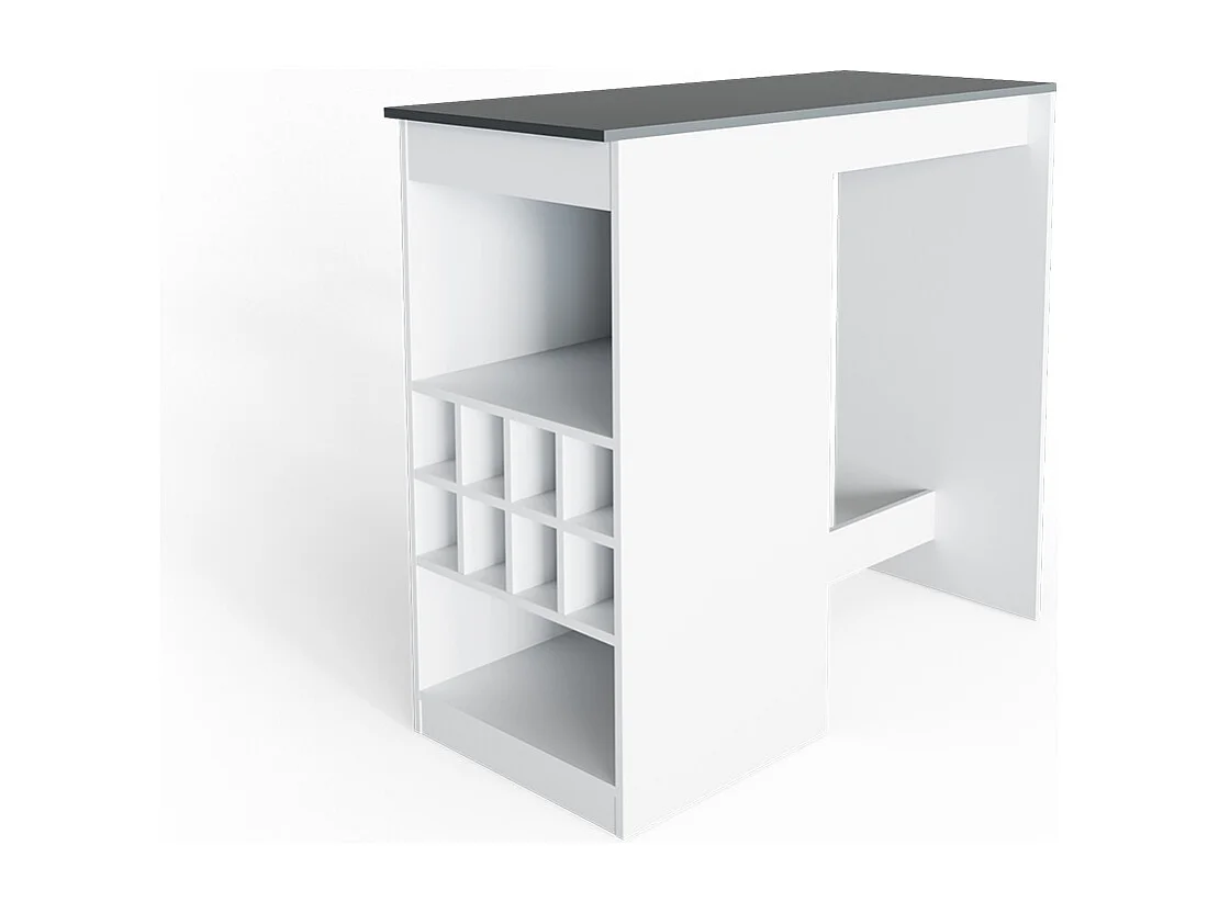 Table de bar blanc/anthracite 115x50x104.6 ross