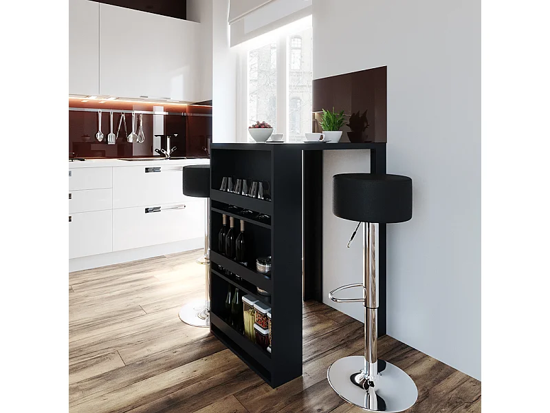 Table de bar anthracite 57x80x106