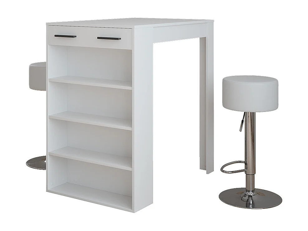 Set de table de bar blanc 67x100x106 repose