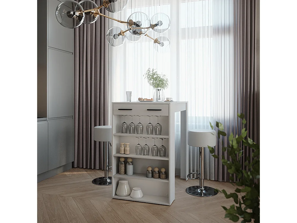 Set de table de bar blanc 67x100x106 repose