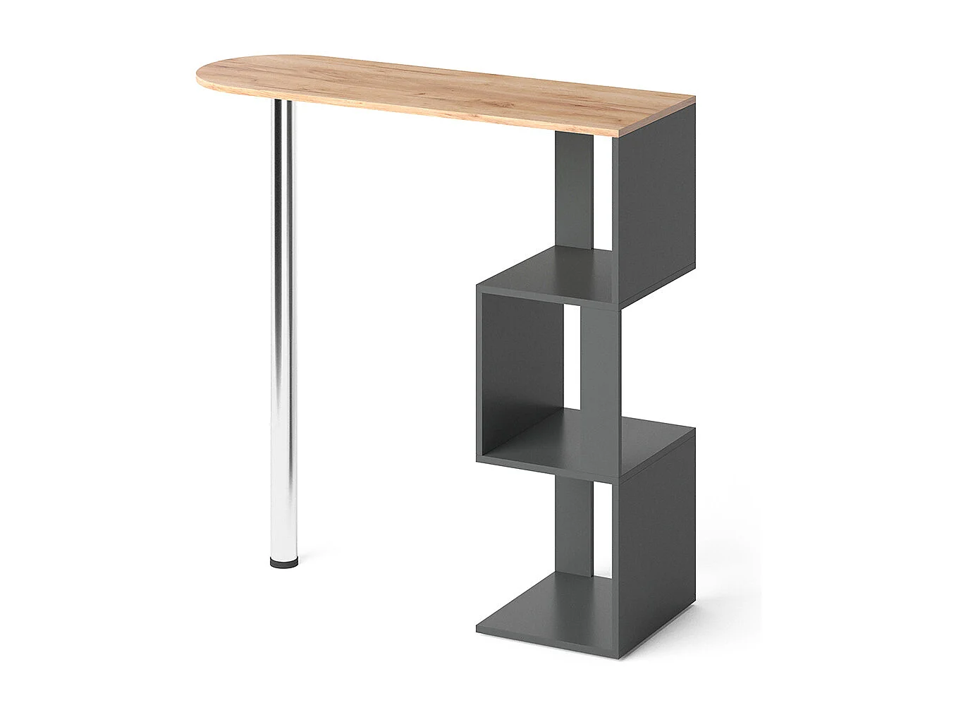 Table de bar chêne de force doré 113x39.8x111.8 vincent