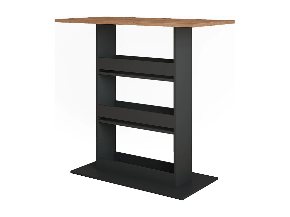Table de bar chêne doré/anthracite 110x55x106 repose