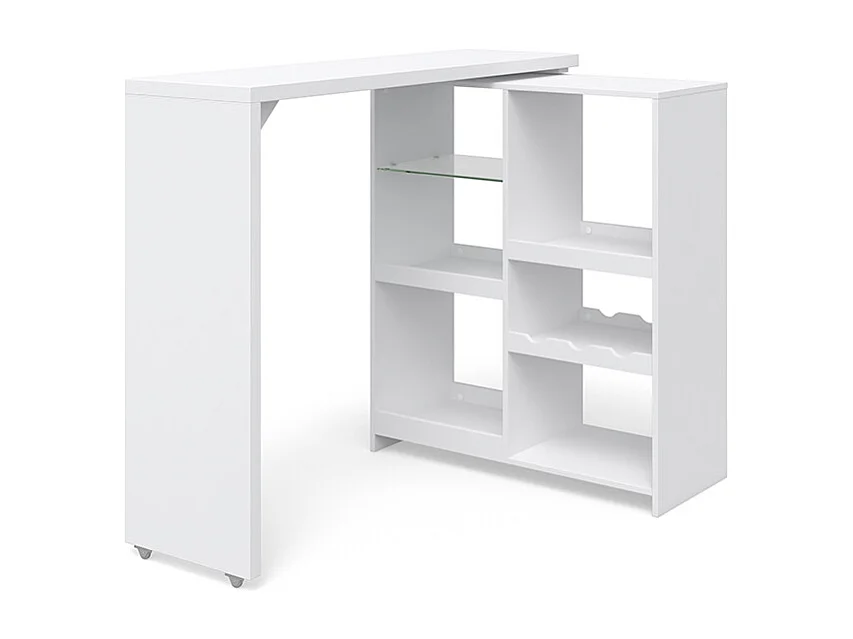 Mesa de bar branco 138x39x110.4 vega