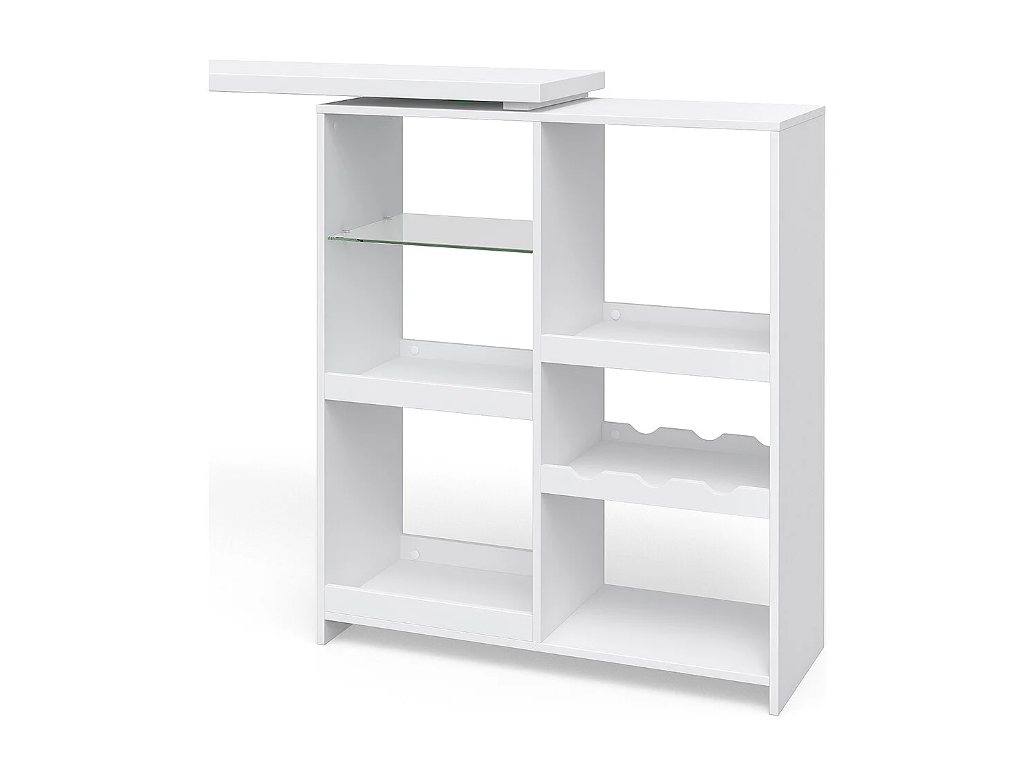 Mesa de bar branco 138x39x110.4 vega