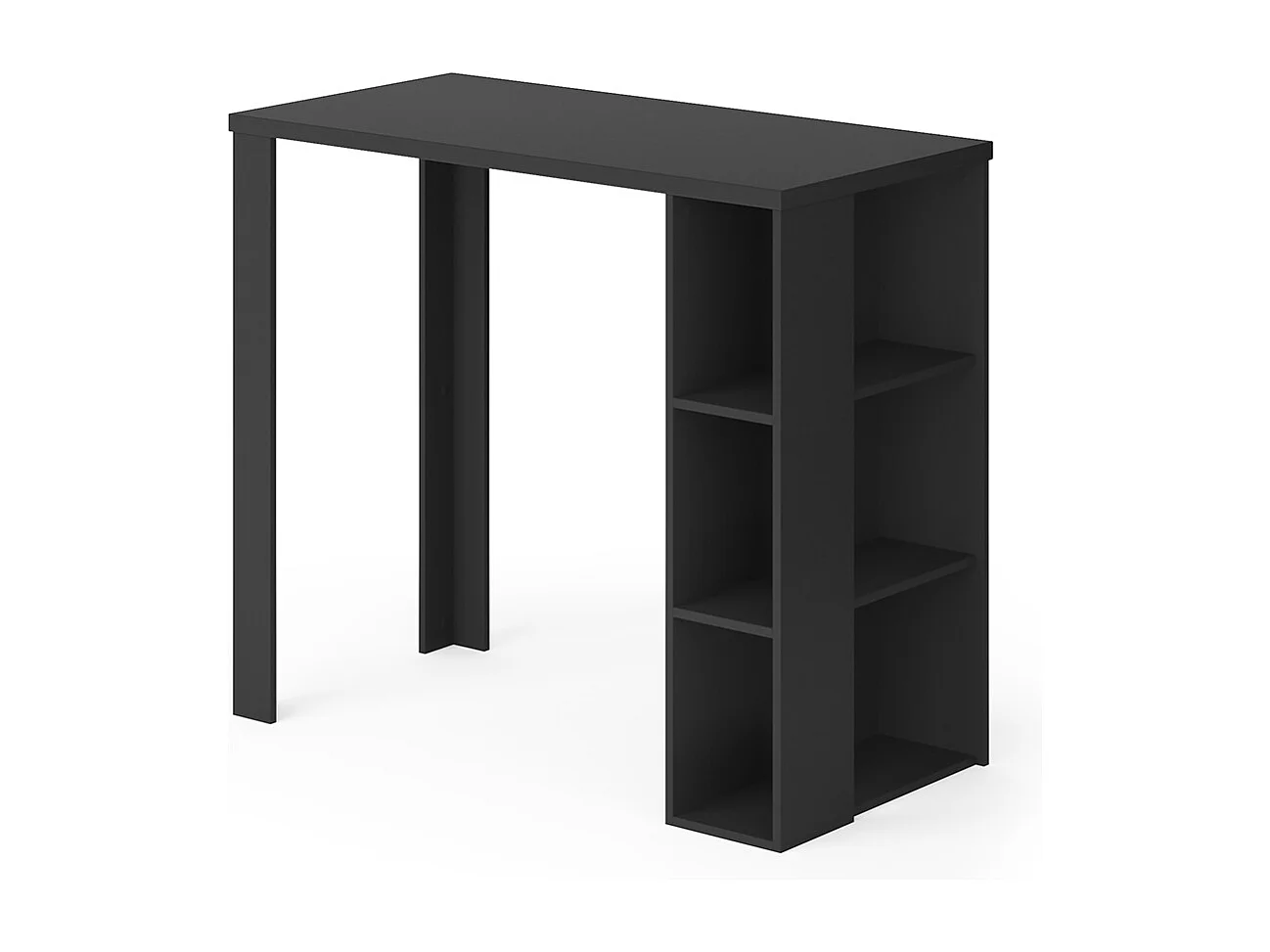 Tavolo bar alto nero 120x60x105.6 noel