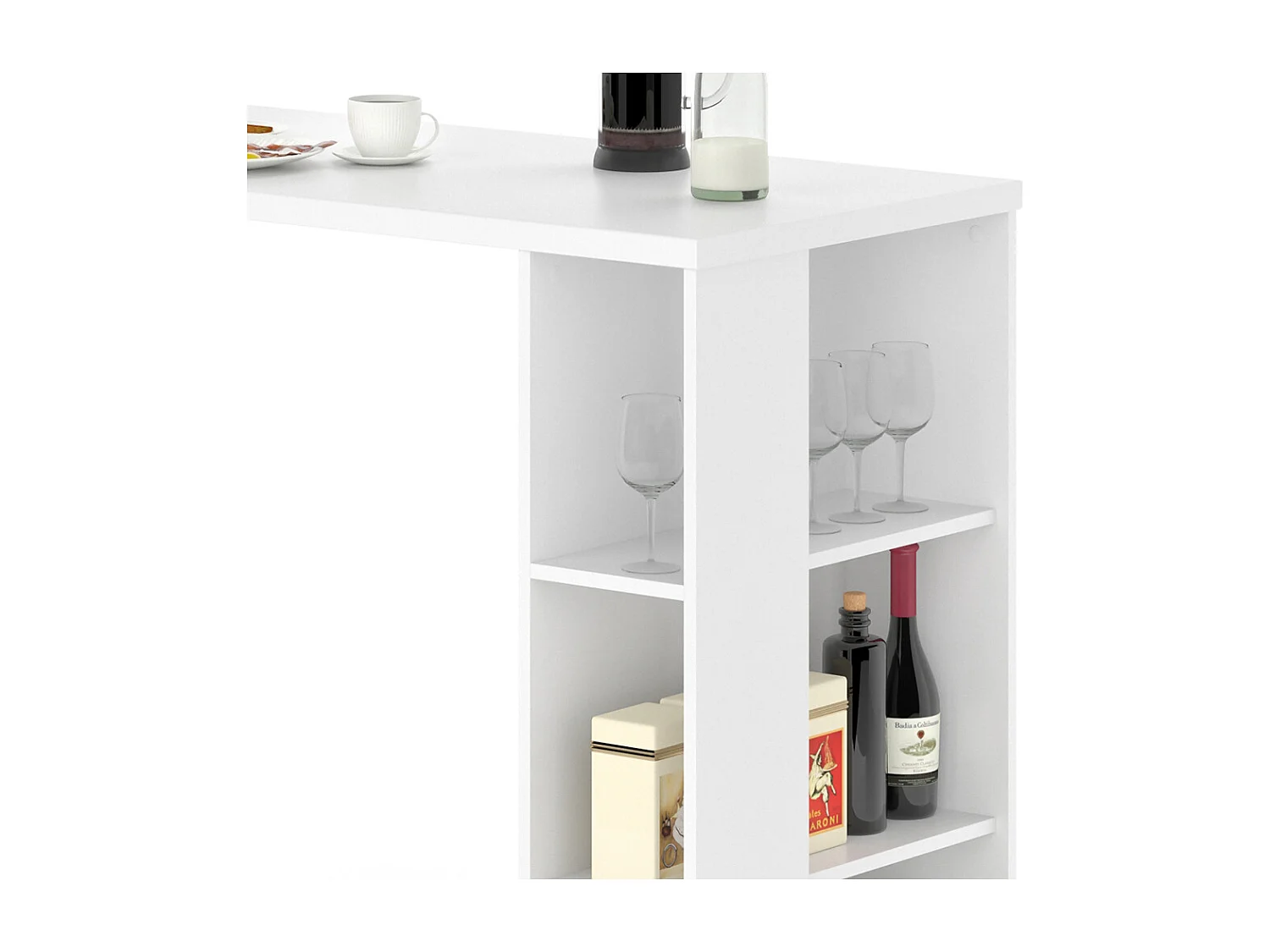 Table de bar blanc 120x60x105.6 noel