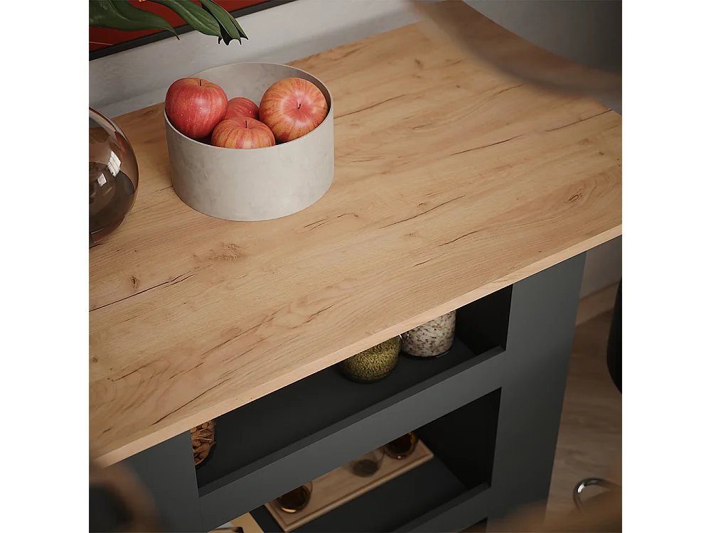 Set de table de bar chêne doré/anthracite 110x65x106 repose