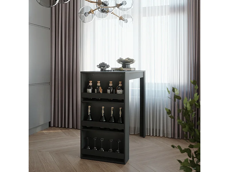Tavolo da bar antracite 57x117x106 repose