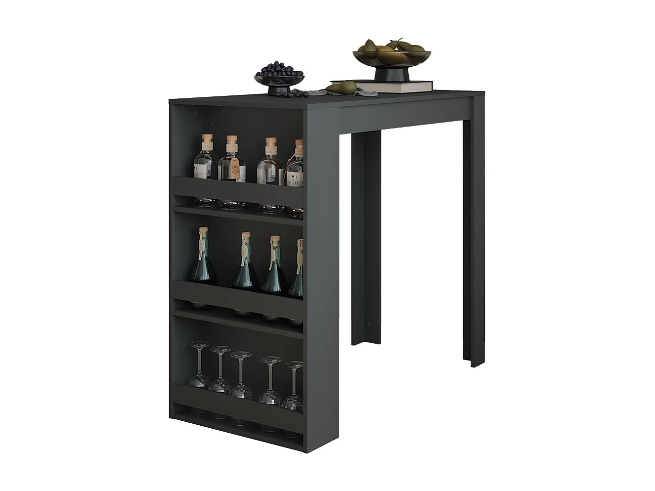 Bartisch anthrazit 57x117x106 repose