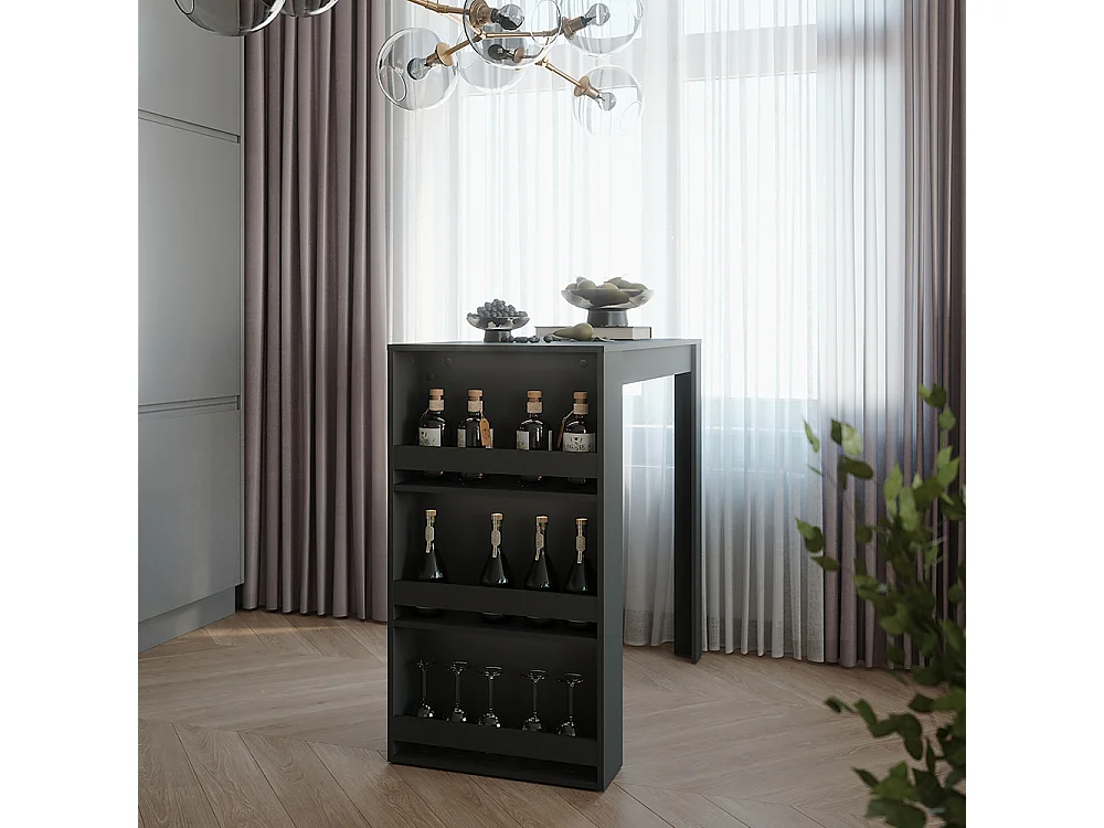 Table de bar anthracite 57x117x106 repose