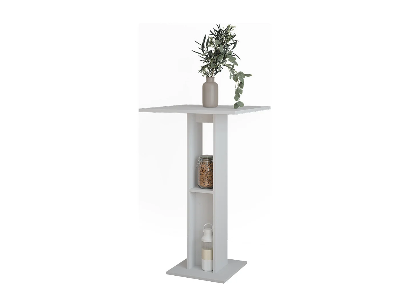 Table de bar blanc 65x65x106 repose