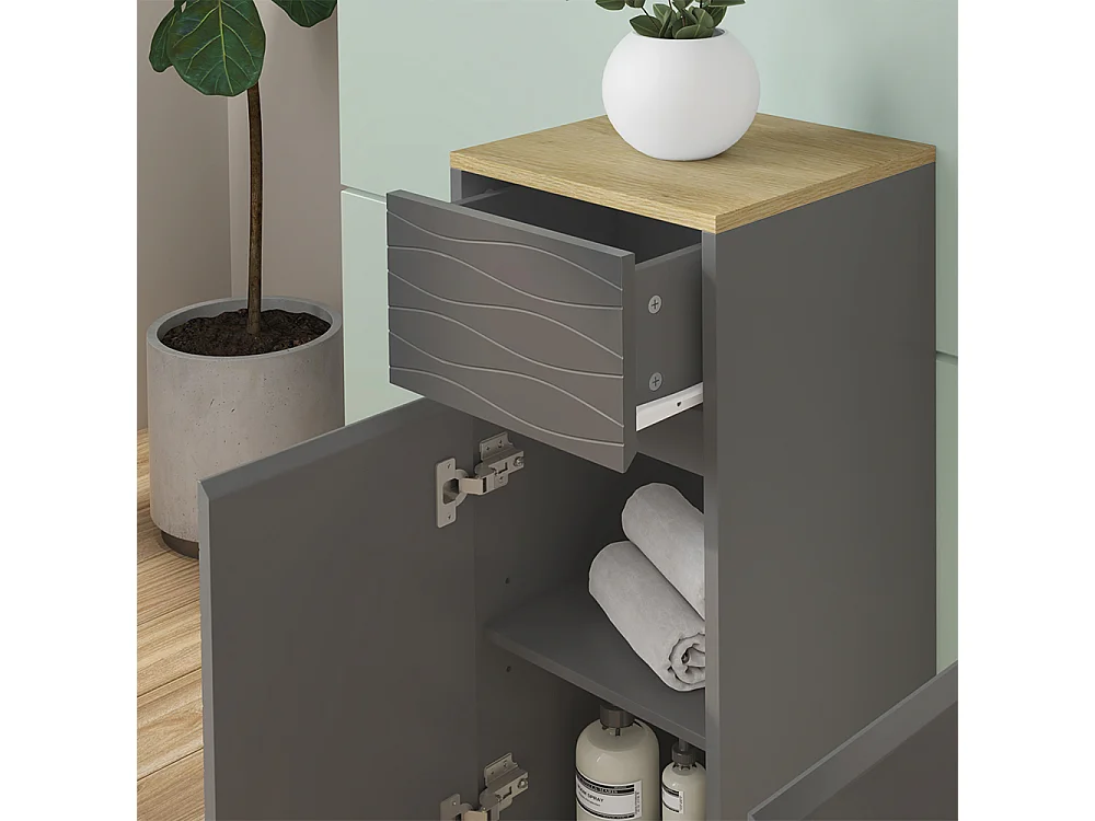 Midikast antraciet 30x30x80 livia