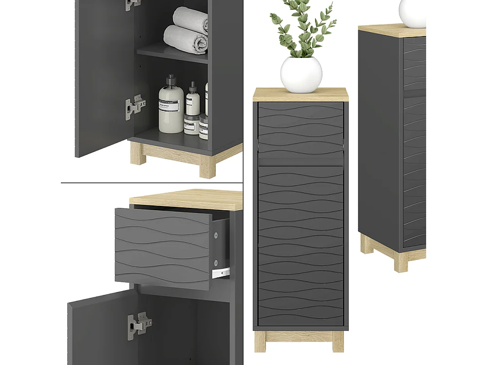 Midikast antraciet 30x30x80 livia